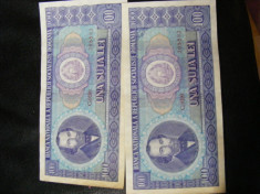 Bacnota 100 lei cu N Balcescu an 1966 ,UNA SUTA LEI,2 SERII CONSECUTIVE,Seria G.0100,BACNOTE ROMANESTI foto