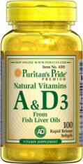 Vitamina A + D 100 comprimate, produs natural 100%, import SUA! Garantat cel mai mic pret pe okazii! foto