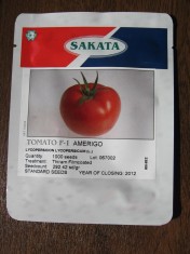 Seminte tomate (rosii) TOMATO F-1 AMERIGO / SIGILATE - 1000 seminte (Producator SAKATA FRANTA) / Transport gratuit prin Posta Romana la plata in avans foto