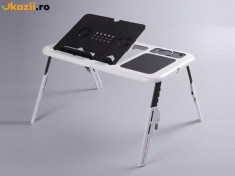 MASUTA LAPTOP E-table Masa pliabila tip cooler cu picioare ajustabile suport pahar si Mouse pad INCLUS foto