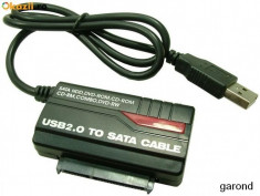 adaptor SATA -&amp;amp;gt; USB 2.0 cablu /4462 foto