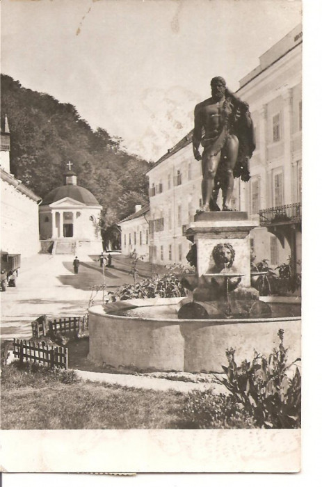 CPI (B2195) BAILE HERCULANE. STATUIA LUI HERCULE SI DOMUL, COMBINATUL POLIGRAFIC CASA SCANTEII, CIRCULATA 10.5.59, STAMPILE, TIMBRU, RPR