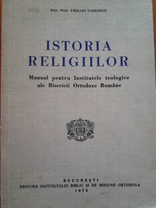 ISTORIA RELIGIILOR - Emilian Vasilescu ISTORIA RELIGIILOR - Emilian Vasilescu