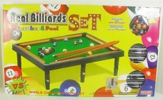 Set Complet Masa de biliard pentru copii , joc mini de billiards deluxe ,jucarie cu tac si bile ! foto