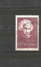 POLONIA 1955 - ALBERT EINSTEIN, timbru stampilat D24 foto