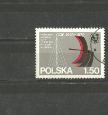 POLONIA 1979 - ANTENA RADIO COMUNICATII, timbru stampilat D32 foto