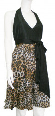 ZARA Rochie matase, seara, ocazie, nunta, animal print XS. Foarte sexy. OUTLET in Arad. foto