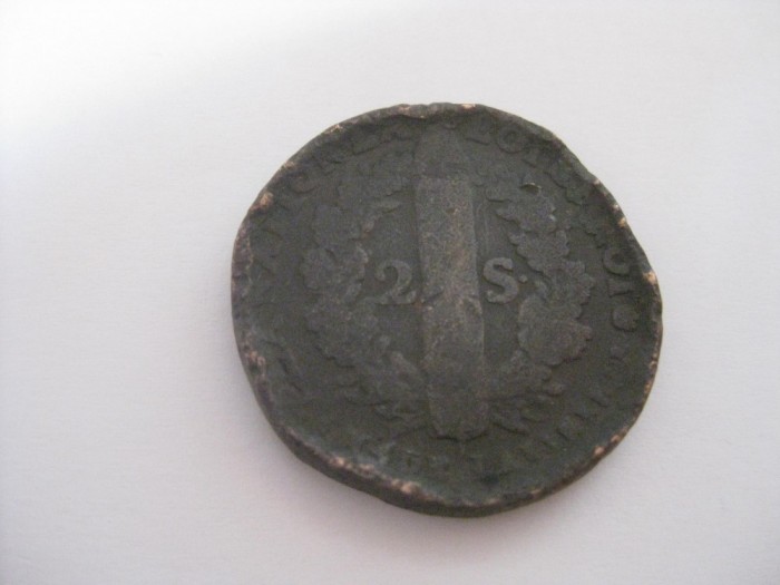 2 SOLS 1792 MONARHIA CONSTITUTIONALA FRANCEZA