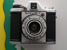 Camera foto colectie Shumy japoneza anii 1950 husa piele originala vintage retro foto