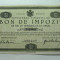 REGATUL ROMANIEI - MINISTERUL DE FINANTE - BON DE IMPOZIT LEI 100 DOB 4% ANUAL - SEMNATATA MINISTRUL DE FINANTE VICTOR SLAVESCU 1933 - NR 17496O4 A