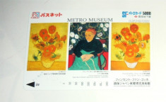 Cartela / Card Japonia - ARTA, PICTURA, VAN GOGH - 2+1 gratis toate licitatiile - RBK2378 foto