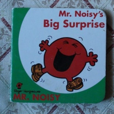 Carticica educativa copii cartonata lucioasa mini Mr Noisy Big Surprise story ilustrata foto
