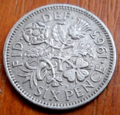 ANGLIA 6 PENCE 1963 foto