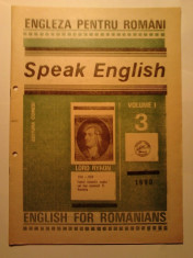 Speak English - Engleza pentru romani - Vol I - Nr.3 - 1990 - Editura Coresi foto
