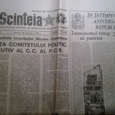 ziarul scanteia 28 decembrie 1983 -sedinta comitetului politic executiv al PCR