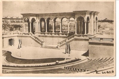 CPI (B2217) BUCURESTI, TEATRUL DE VARA &amp;quot;23 AUGUST&amp;quot;, EDITURA LIBRARIA NOASTRA, CIRCULATA 1945, STAMPILE, TIMBRU, RPR foto