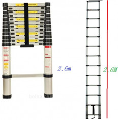 Scara telescopica rezistenta din aluminiu 2,6 m foto