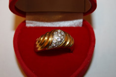 inel superb aur 18k cu diamante foto
