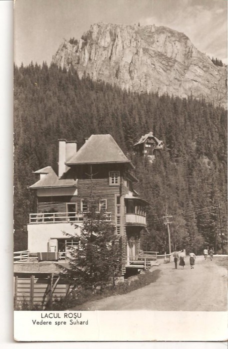 CPI (B2321) LACUL ROSU. VEDERE SPRE SUHARD, EDITURA MERIDIANE, CIRCULATA 1962, STAMPILE, TIMBRU
