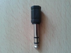 Adaptor jack 6,3mm stereo tata - jack 3,5mm stereo mama foto