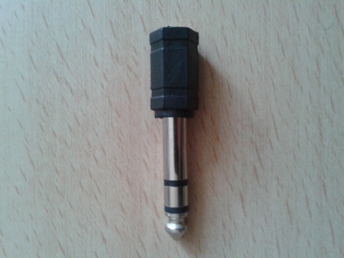 Adaptor jack 6,3mm stereo tata - jack 3,5mm stereo mama