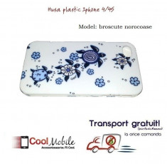 SET - Husa plastic Iphone 4/4S cu broscute norocoase + Folie Protectie FATA-SPATE - TRANSPORT GRATUIT! foto