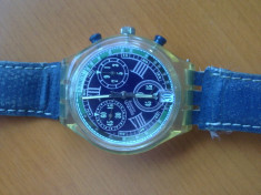 ceas swatch chronograf de dama cu mic defect foto