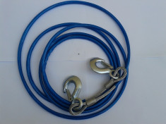 Sufa cablu ( metalic / otel ) de tractare / remorcare cu carlige ( 4m ) foto