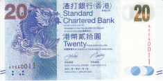 Bancnota Hong Kong (Standard Chartered) 20 dolari 2010 - P297 UNC foto