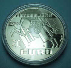 LUXEMBURG 1996 - 20 EURO - PRINCE HENRY - ARGINT 22.8 g - PROOF foto