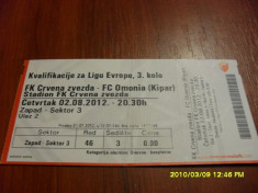 Bilet Steaua R. Belgrad - F.C. Omonia foto