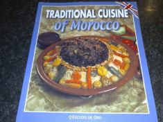 Traditional cuisine of Morocco - carte de bucate - text in engleza foto