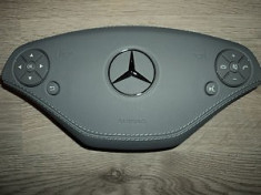 Mercedes S-Class W221 facelift, Airbag piele gri foto