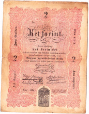 Transilvania,Ungaria,2 FORINT &amp;quot;DOI FLORINI&amp;quot; 1848,seria scrisa manual,legeda si in romana cu litere cirilice,semnatura lui Kossuth,RARA!!! foto