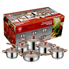 Set Oale Inox &amp;quot;ROYALTY LINE SWITZERLAND&amp;quot; 3 Straturi, 12 piese foto