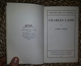 Alfred Ainger CHARLES LAMB Ed. Macmillan 1932 cartonata