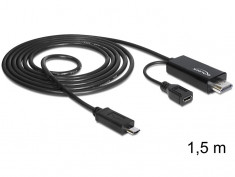 Cablu MHL tata (Samsung S3, S4)-HDMI mare viteza tata + USB-micro B mama - 83240 foto