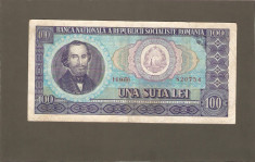 BANCNOTA 100 LEI 1966 VF foto