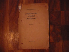 CARTE VECHE.LITERATURA ROMANA MODERNA DE OVID.PENSUSIANU.EDITATA IN 1920.DE ACALAY.BUCUREST foto