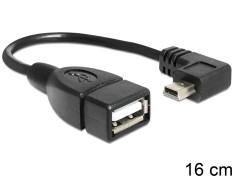 Cablu USB mini tata la USB 2.0-A mama OTG 16 cm - 83245 foto