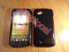 HUSA SILICON HTC Desire VC t328D culoarea neagra - husa tpu toc protectie - husa deosebita foto