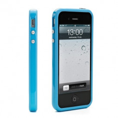 Bumper albastru iphone 5 5G + folie protectie ecran