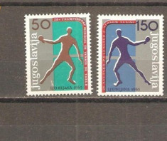 IUGOSLAVIA 1965 - SPORT PING PONG ( tenis de masa), serie nestampilata B316 foto