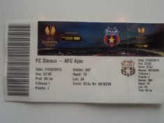 Bilet meci STEAUA Bucuresti - AFC AJAX Amsterdam 21.02.2013 foto