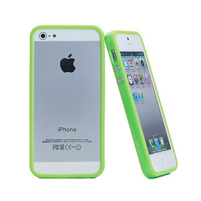 Bumper verde iphone 5 5G + folie protectie ecran