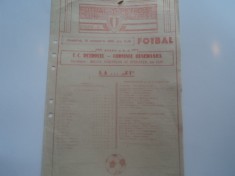 Program meci fotbal PETROLUL Ploiesti - CORVINUL Hunedoara 29.10.1989