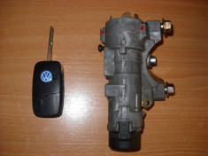 Set contact cheie briceag 2 butoane VW Golf Bora Octavia foto