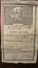 PVM - Certificat de Cununie Religioasa 13.06.1942 Bucuresti foto