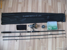 Set 5 Lansete Carbon Composite Oxygen Magic Carp 3, 60 Metri din 3 Buc + 5 Mulinete Mifine Baitrunner 6 Rulmenti foto