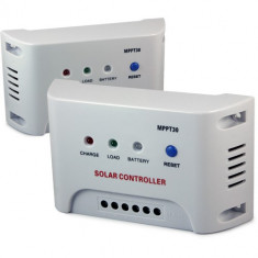 REGULATOR CONTROLLER SOLAR MPPT 30 A Controler incarcare pentru panouri solare fotovoltaice AUTODETECTIE 12/24 V + SET MC4 Bonus foto